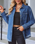 Zafelle | Casual denimjas met robuuste details en fijne pasvorm