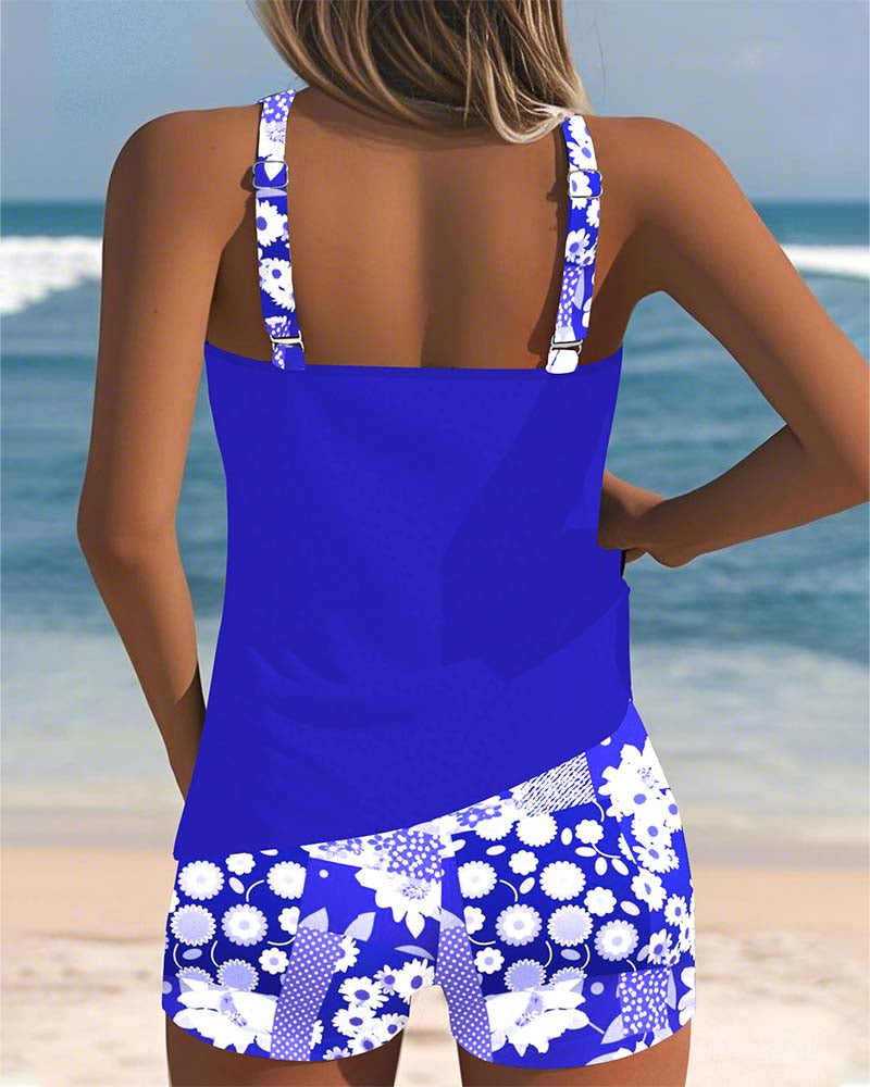 Tiziana | Modieuze Badpak Setje - Ademend tanktop en short voor stranddagen