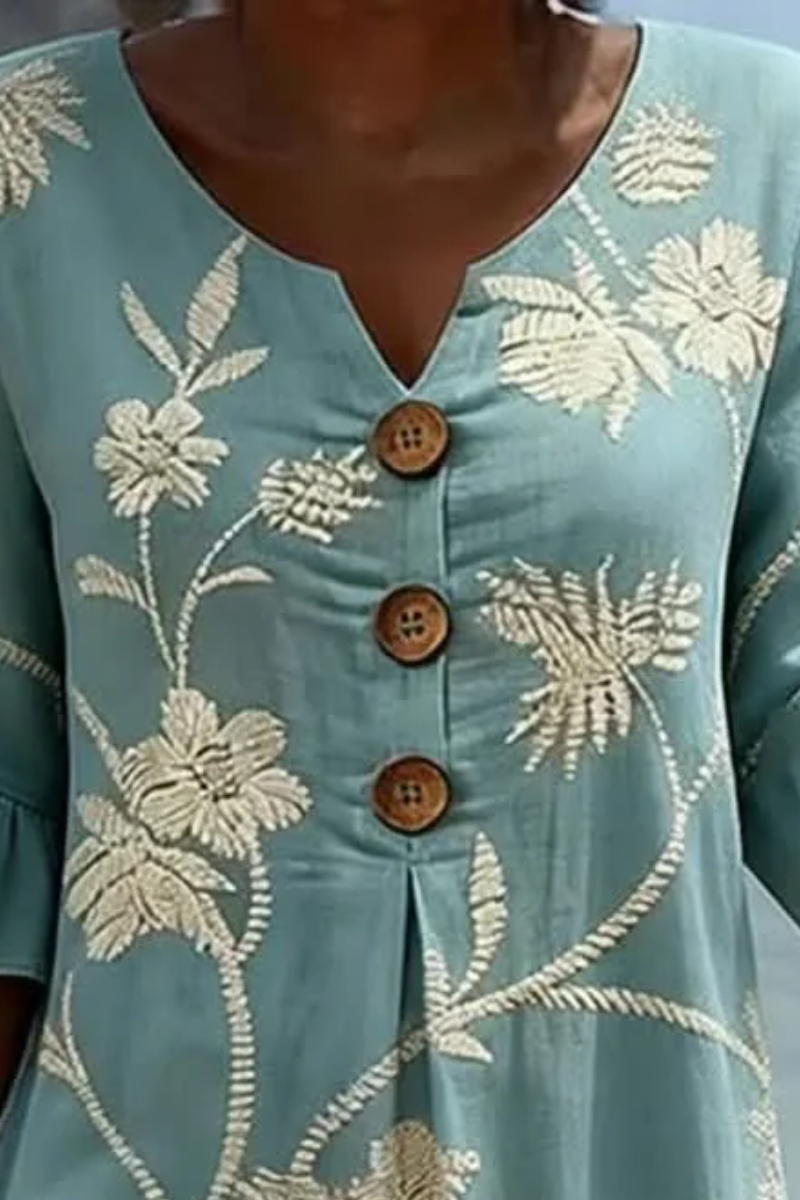 Camilla | Elegante Bloemen Midi Jurk