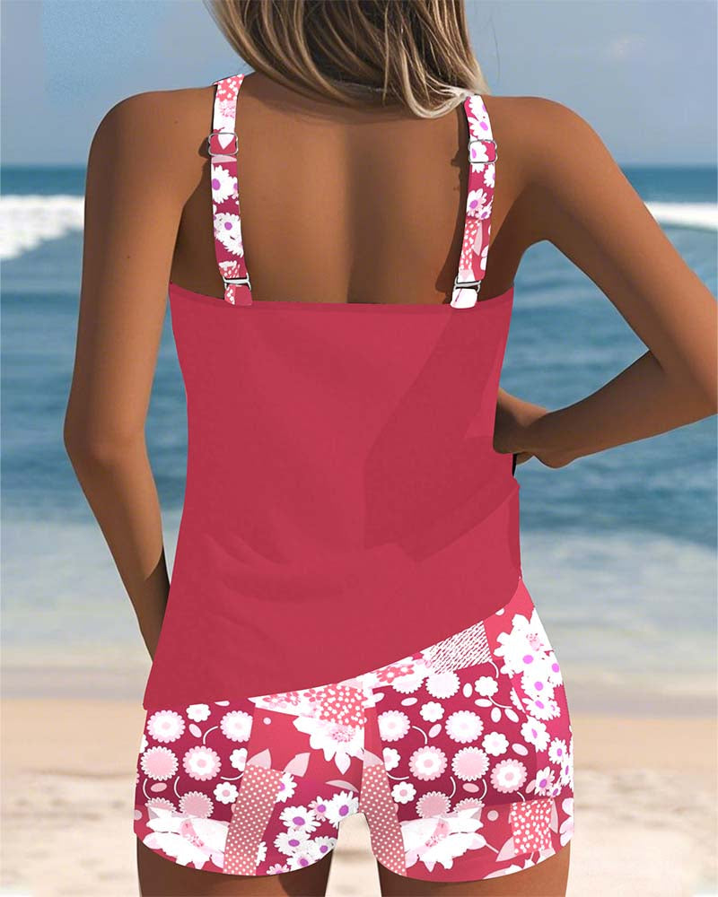 Tiziana | Modieuze Badpak Setje - Ademend tanktop en short voor stranddagen