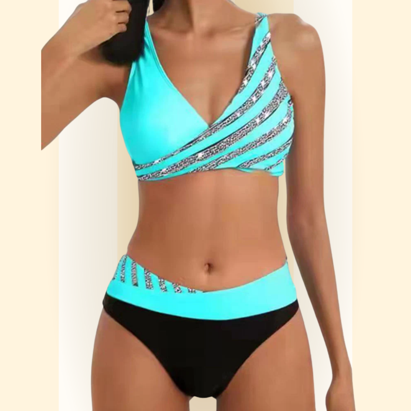 Giorgia | Geprinte Bikini in Warme Tinten met Ondersteuning