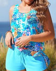 Trudy - Marine Tankini Set met Buikcontrole