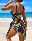Darius - Eén stuk badpak met push-up effect en bijpassende sarong