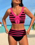 Cosima | Gestreepte bikini met hoge taille