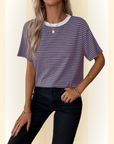Virella | Regular Fit Casual T-shirt met Strepen