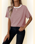 Virella | Regular Fit Casual T-shirt met Strepen