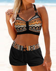 Maryan - Bikini met geometrisch patroon en hoge taille