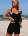 Cobalto - Tankini set met geplooide zwemshorts