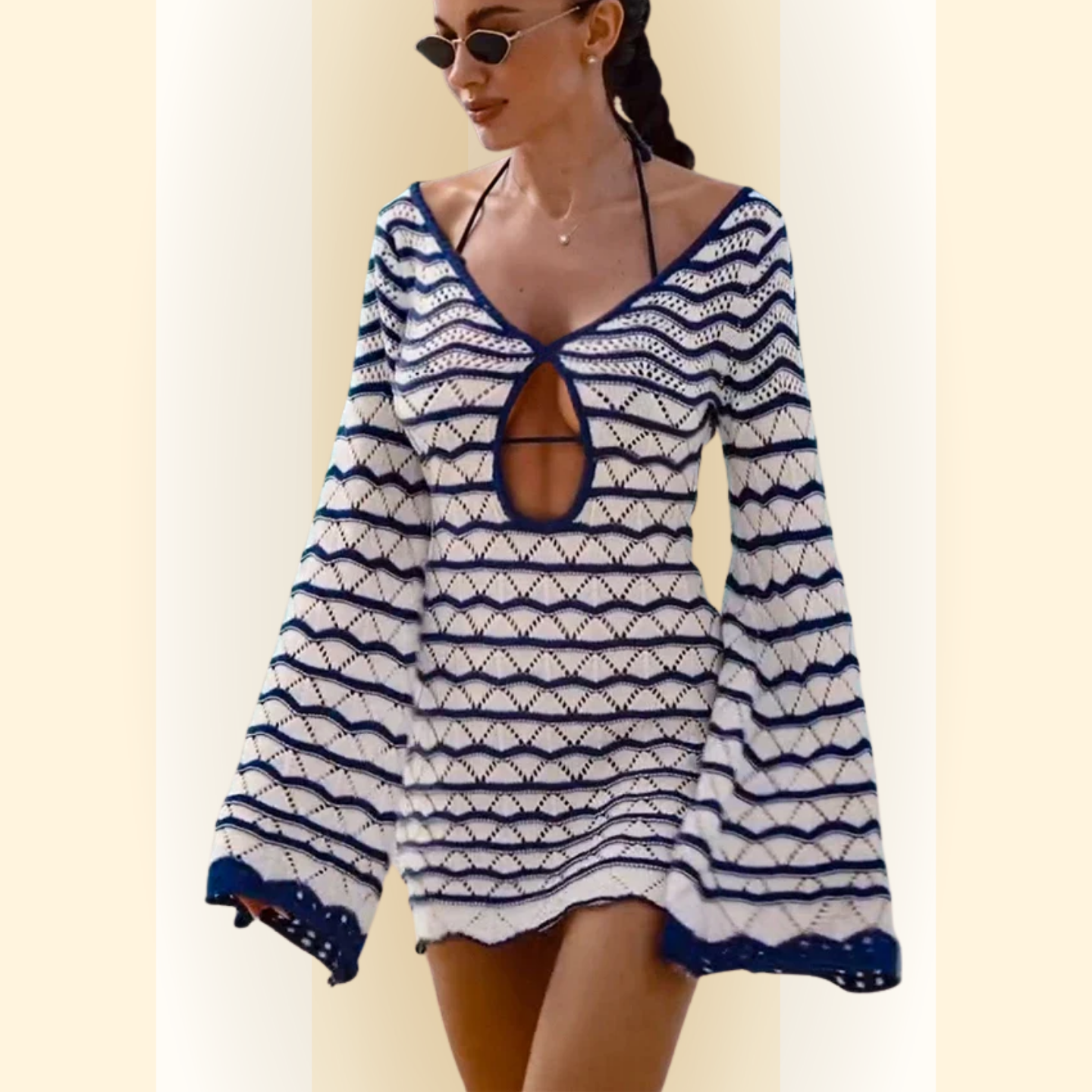 Federica | Boho gestreepte Cover-up voor de zomer