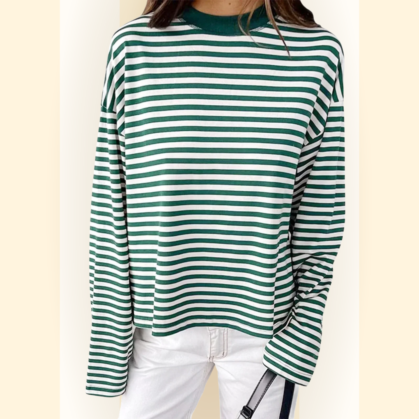 Zavira | Gestreept oversized sweatshirt met lange mouwen