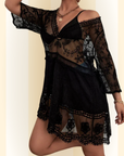 Rebecca | Strand Cover-up met korte mouwen en V-hals