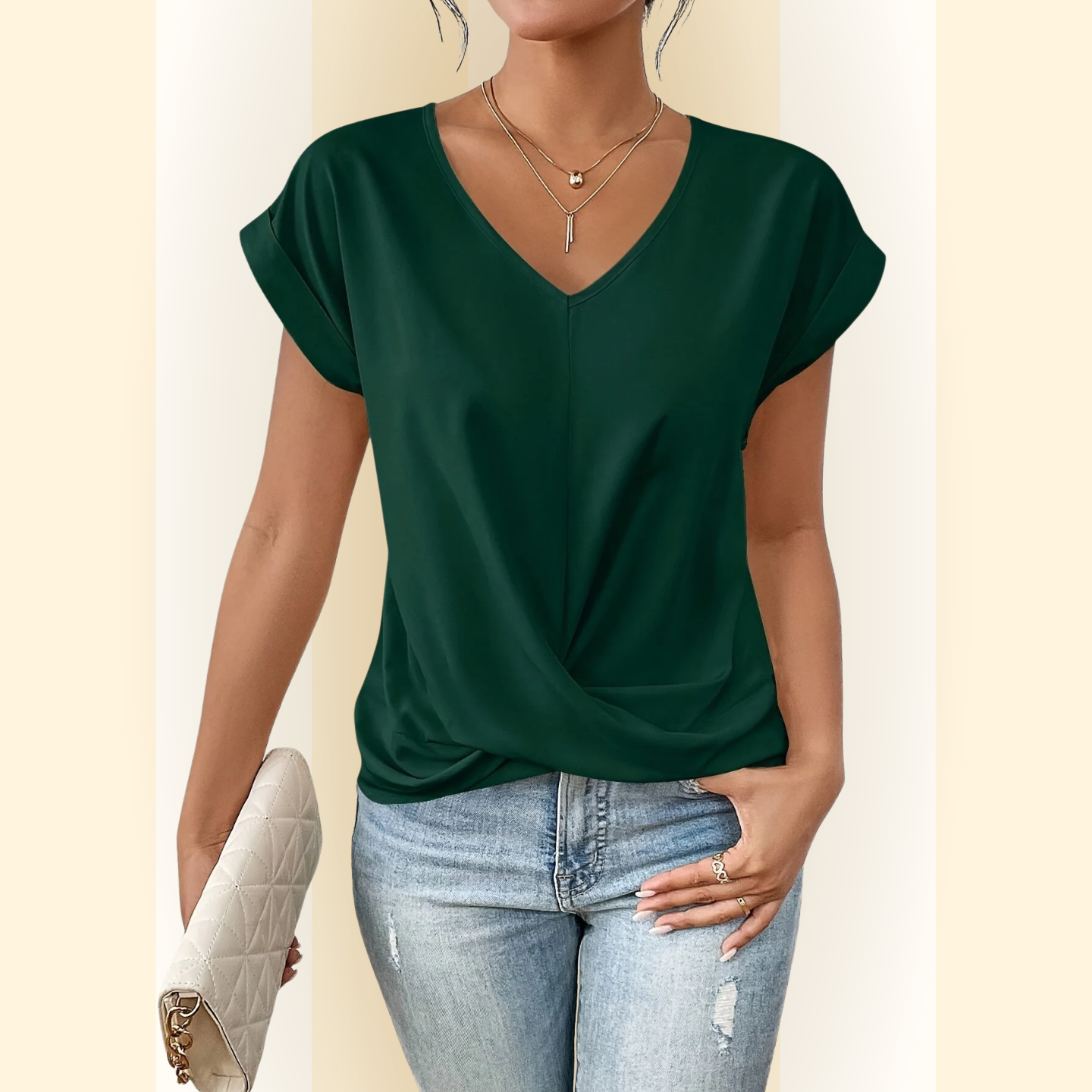 Virelle | Comfortabel T-shirt met elegante halslijn
