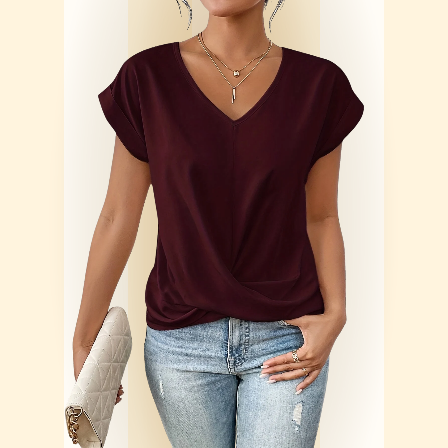 Virelle | Comfortabel T-shirt met elegante halslijn