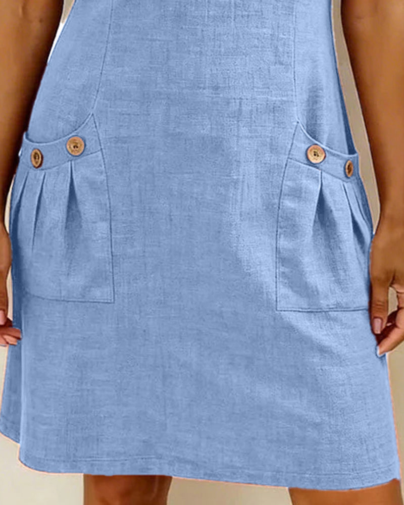 Fabiana | Comfort Jurk met Rits en Zakken