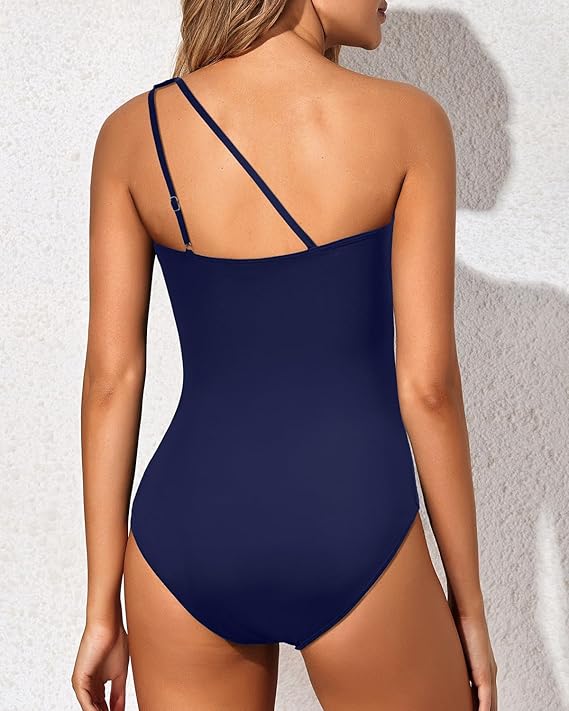 Grace - One-Shoulder Badpak | Trendy asymmetrisch ontwerp met flatterende plooien