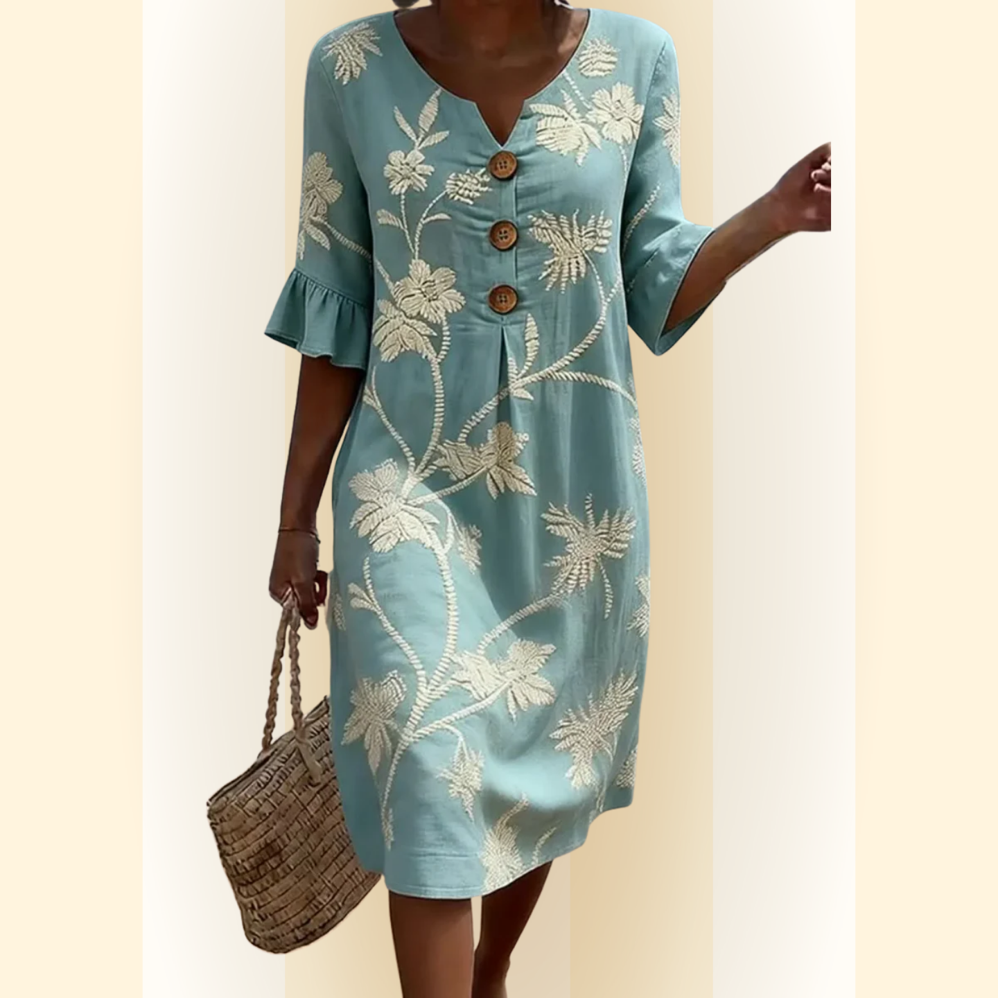 Camilla | Elegante Bloemen Midi Jurk