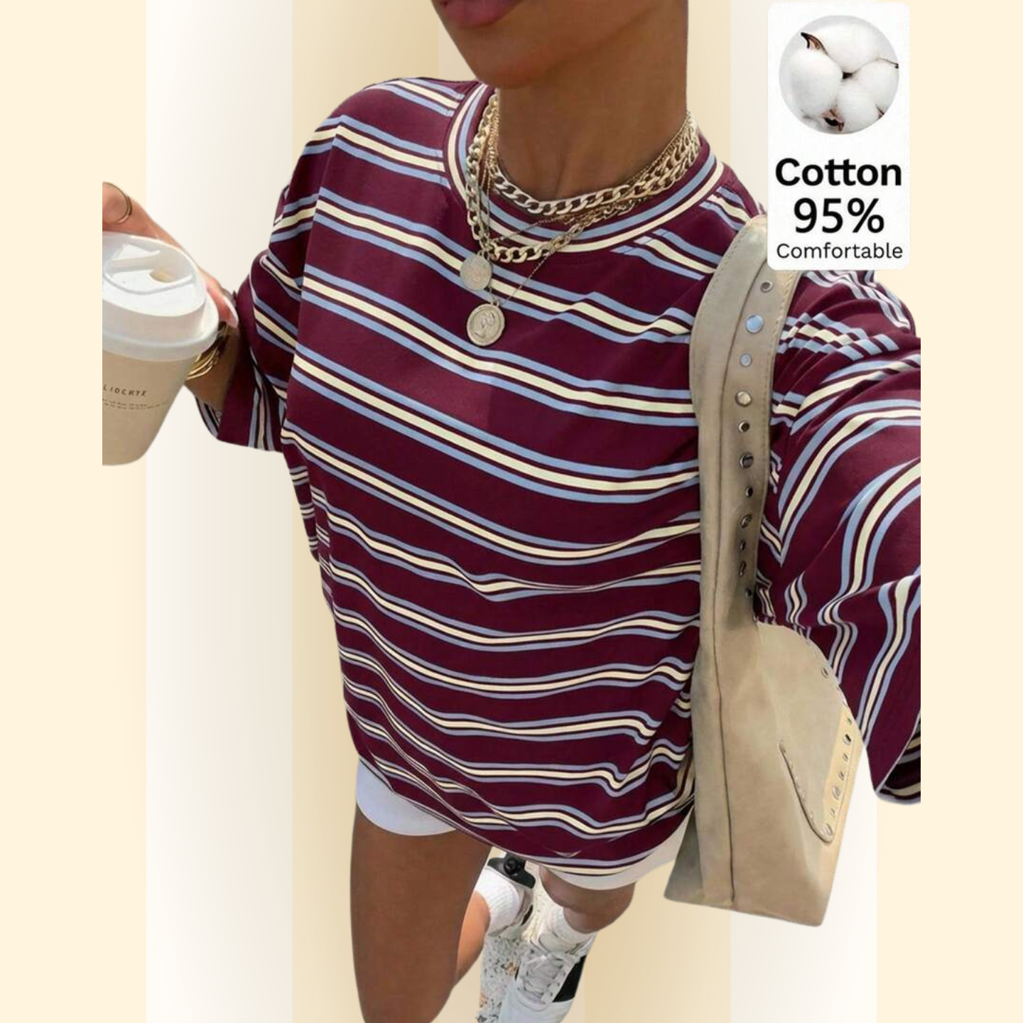 Alenya | Comfortabel t-shirt met strepen