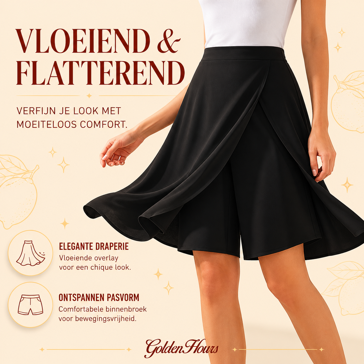 Alessira | Short met Elastische taille en Praktische zakken