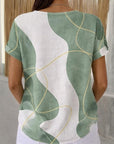 Casual Blouse Met Kleurblokken