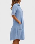 Saphine | Comfortabele flatterende Denim Jurk