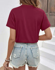 Rosanna | Effen Basic Zomer Top met korte mouwen