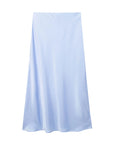 Zyvra | Luxe Zomer Midi Rok van Satijn met Hoge Taille