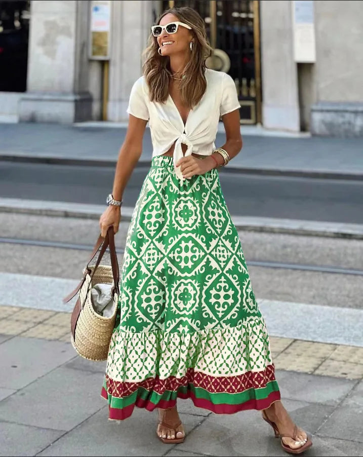 Novyra | Dames midi-rok met leuke patronen