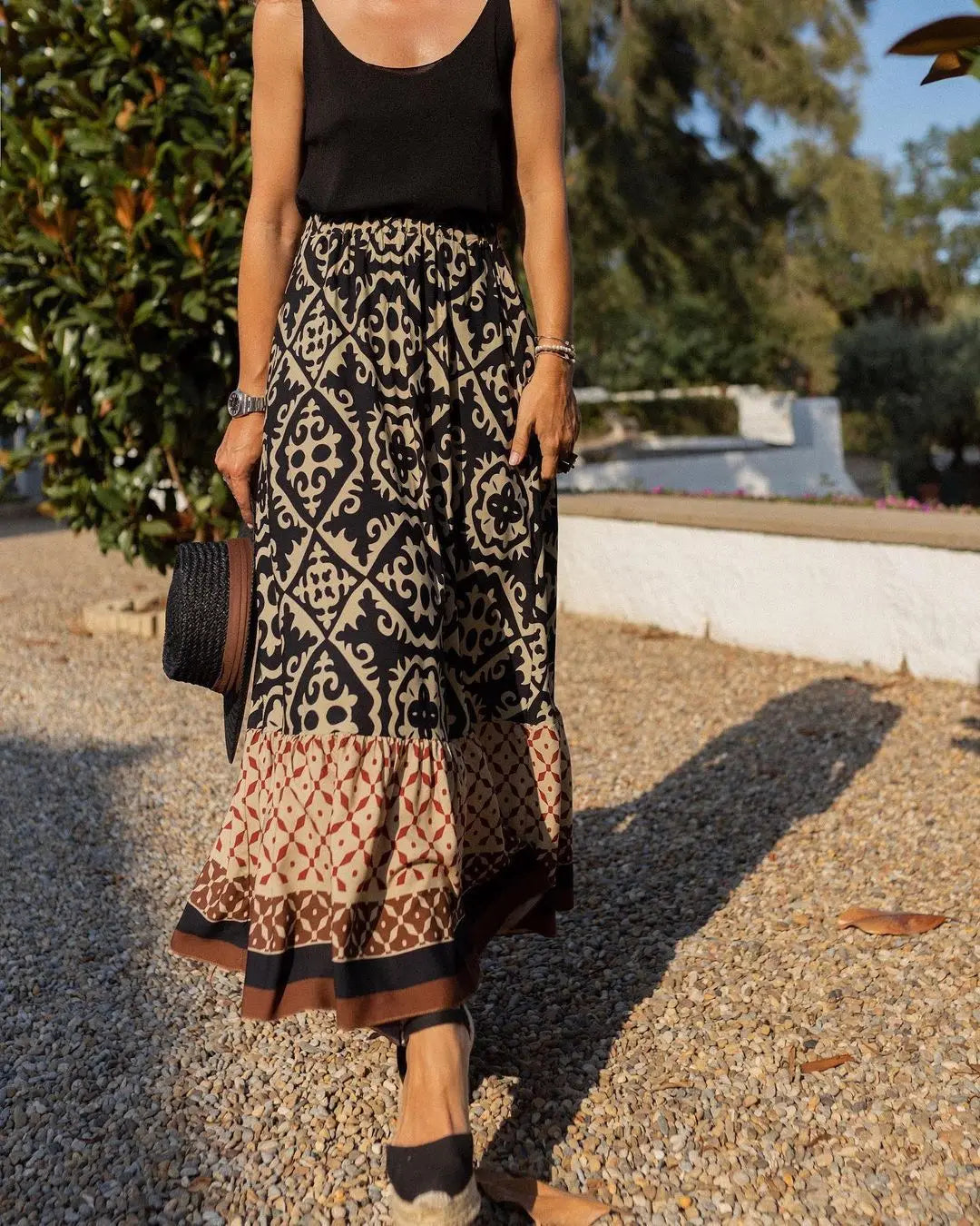 Novyra | Dames midi-rok met leuke patronen