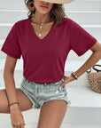Rosanna | Effen Basic Zomer Top met korte mouwen