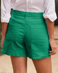 Ilaria | Zomer shorts met Hoge Taille en Zakken