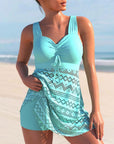 Caterina | Tankini Setje met overskirt en shortje