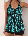 Jade - Tankini set met bubbels patroon die de buik bedekt