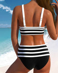 Cosima | Gestreepte bikini met hoge taille