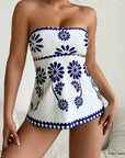 Margarita - Tankini Set met Bloemenpatroon en Buikbedekking