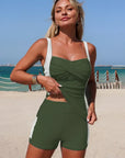 Cobalto - Tankini set met geplooide zwemshorts
