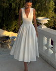 CHRISTINE | Mouwloze Midi Jurk