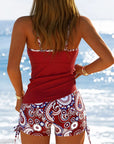 Escarlata - Tankini set van kasjmier die de buik bedekt met korte broek
