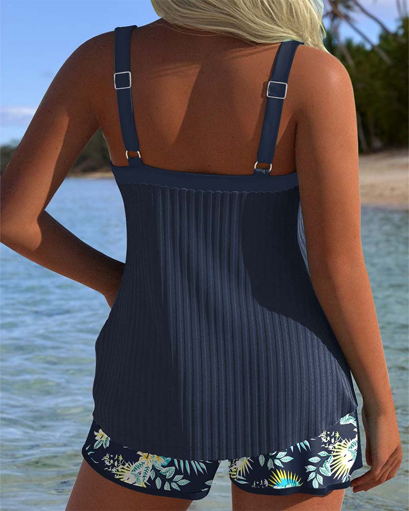 Prisca | Tankini Gestreept met Tweedelig Strandbroekje
