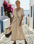 Lynia | Lichtgewicht midi jurk met comfortabele pasvorm