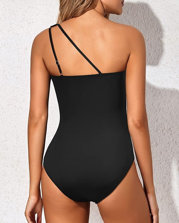 Grace - One-Shoulder Badpak | Trendy asymmetrisch ontwerp met flatterende plooien
