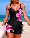 Lirio - Bloemige tankini-set die de buik bedekt met zwemshorts