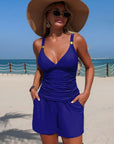 Harper - Gerimpeld tankini set met zakken