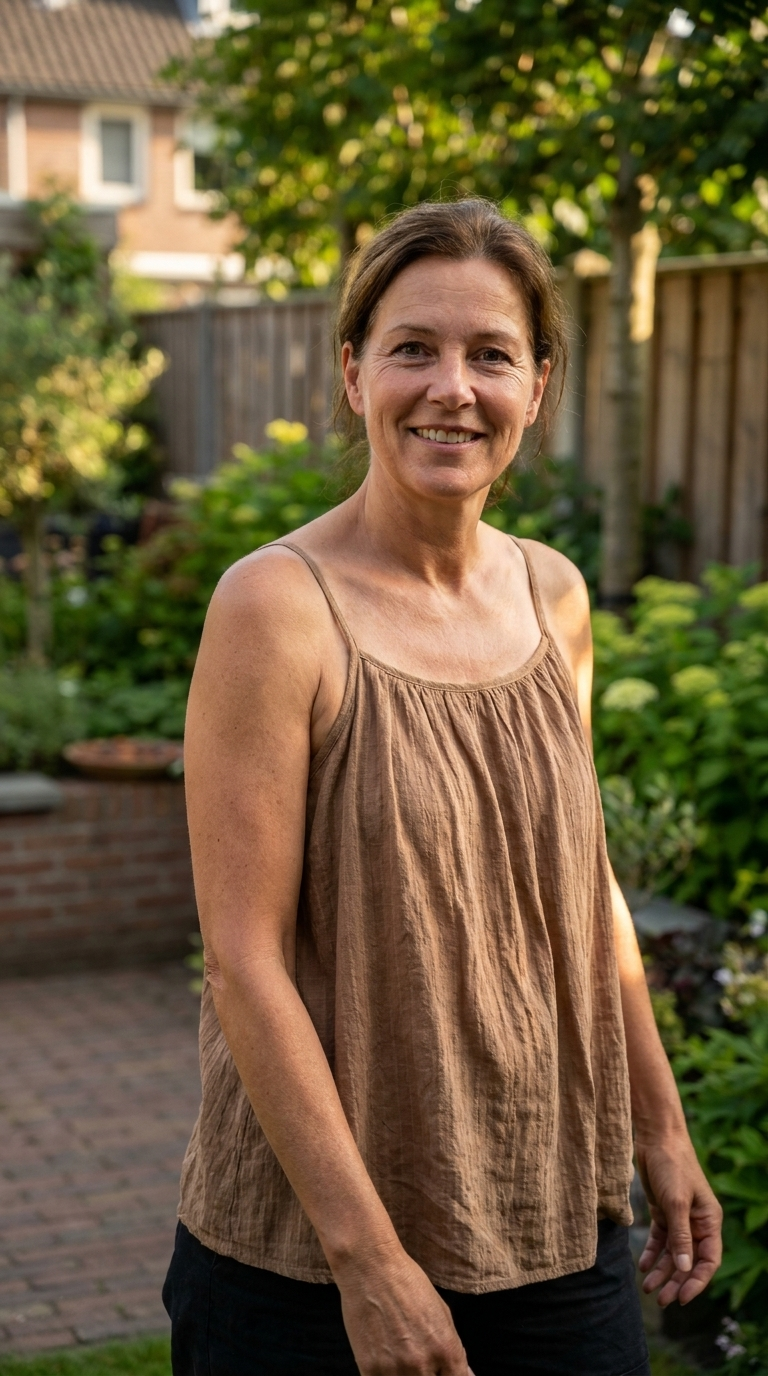 Gina | Mouwloos hemdje voor de zomer met plooien